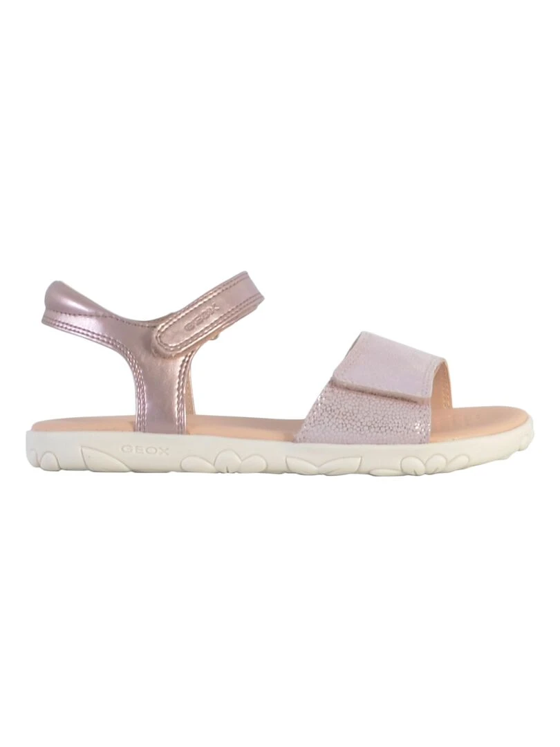 Sandale Cuir Enfant Geox Haiti Rose clair