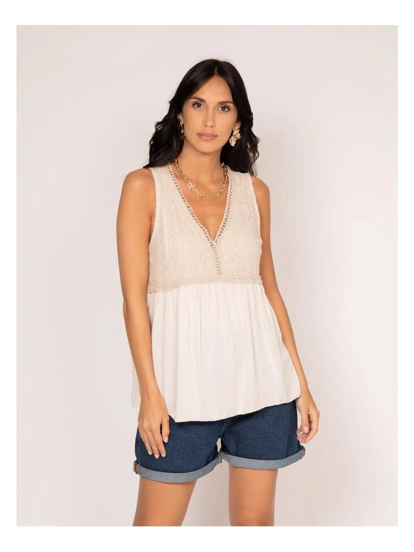 Top dentelle FLOA Beige