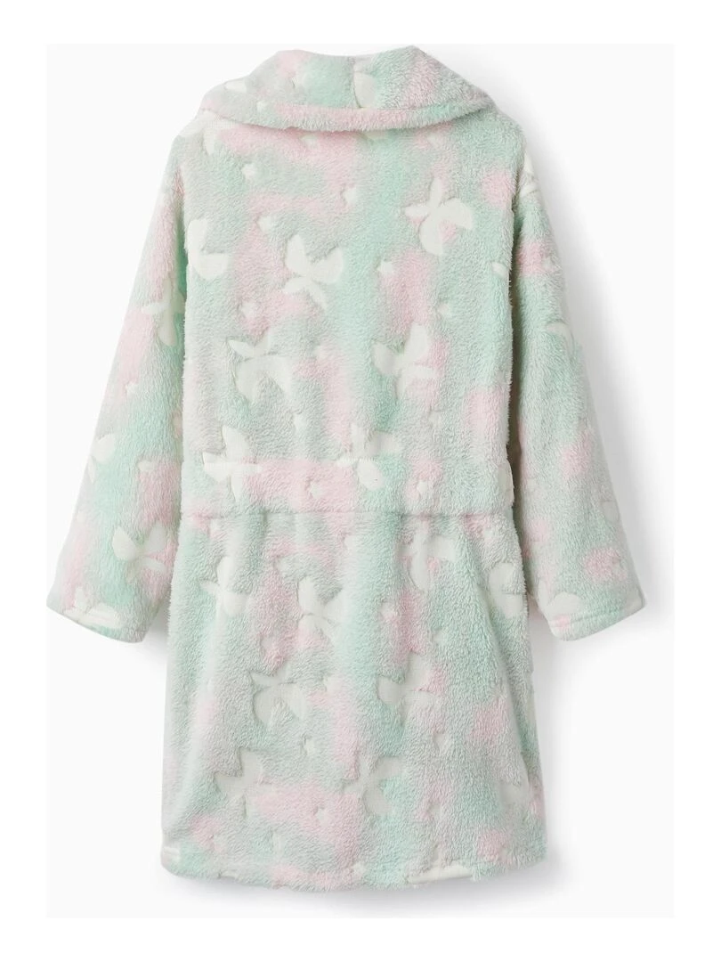 Robe de chambre en corail pour fille 'Étoiles et Papillons' BOUQUETS DES MIMOSAS Vert clair
