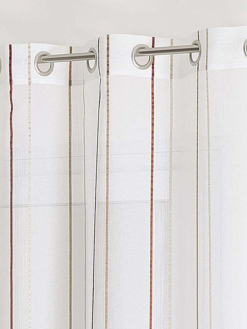 Voilage fantaisie à rayures   Orange