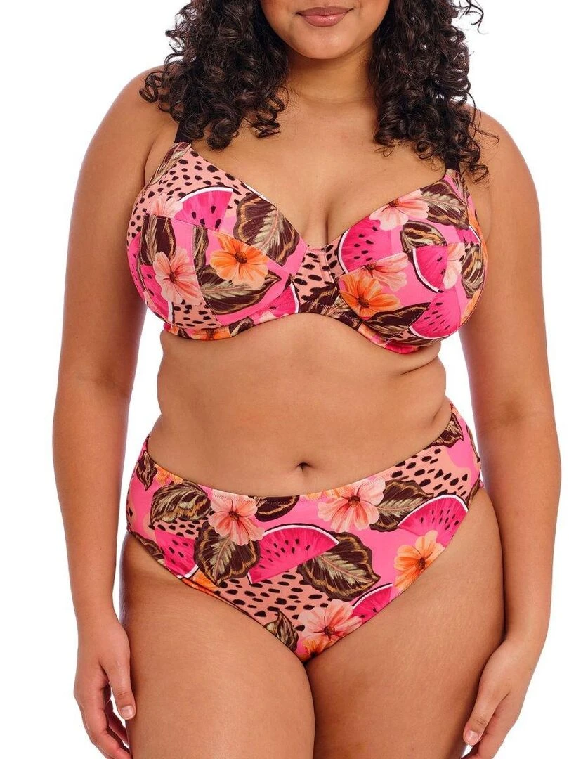 Haut de maillot grande taille Cabana Nights Rose