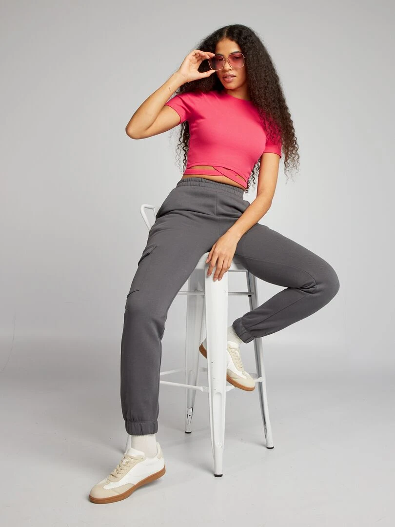 T shirt cropped Rose