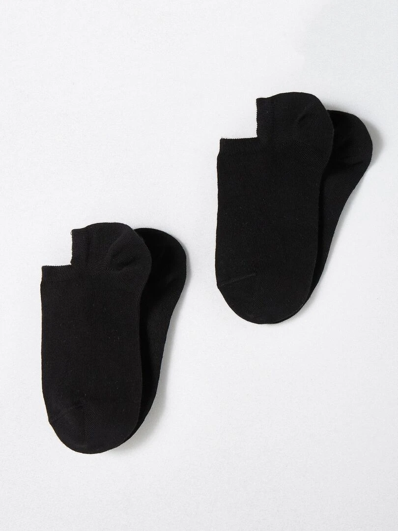 Lot de 2 paires de socquettes invisibles Damart Noir