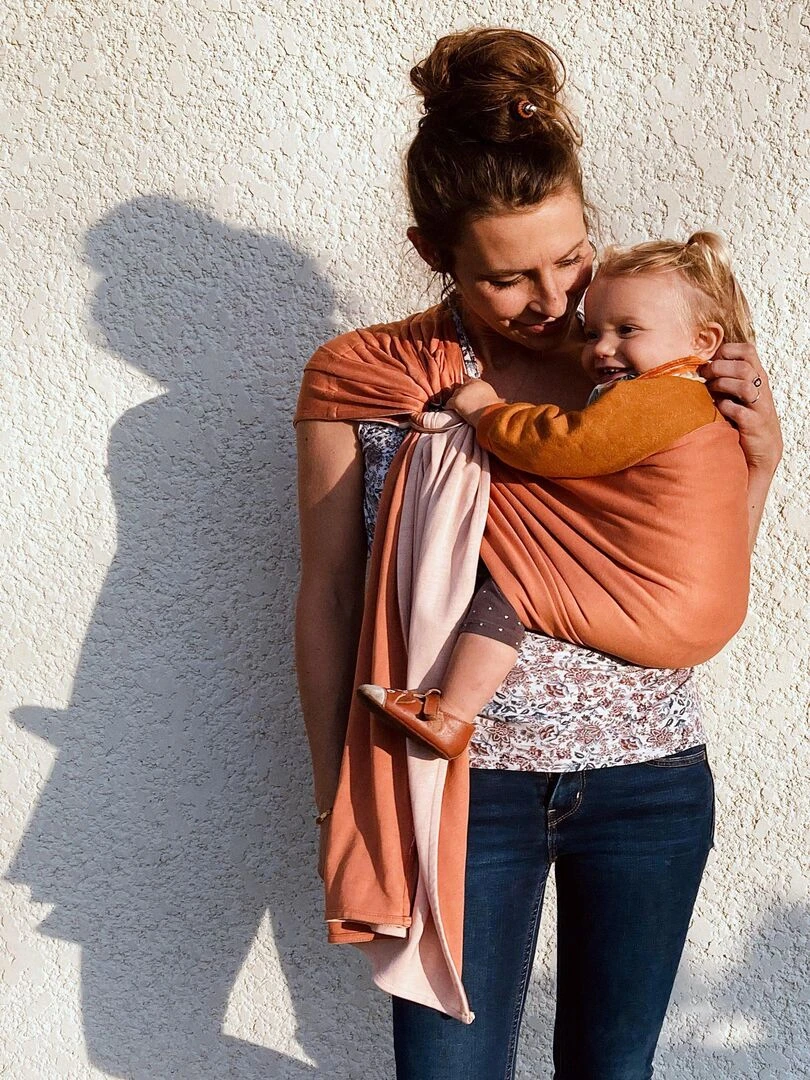 Sling   La Petite Echarpe Sans Nœud   Nude  Caramel (réversible)   Marron caramel