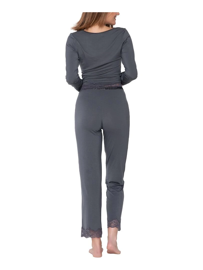 Top manches longues Micro Touch   Gris