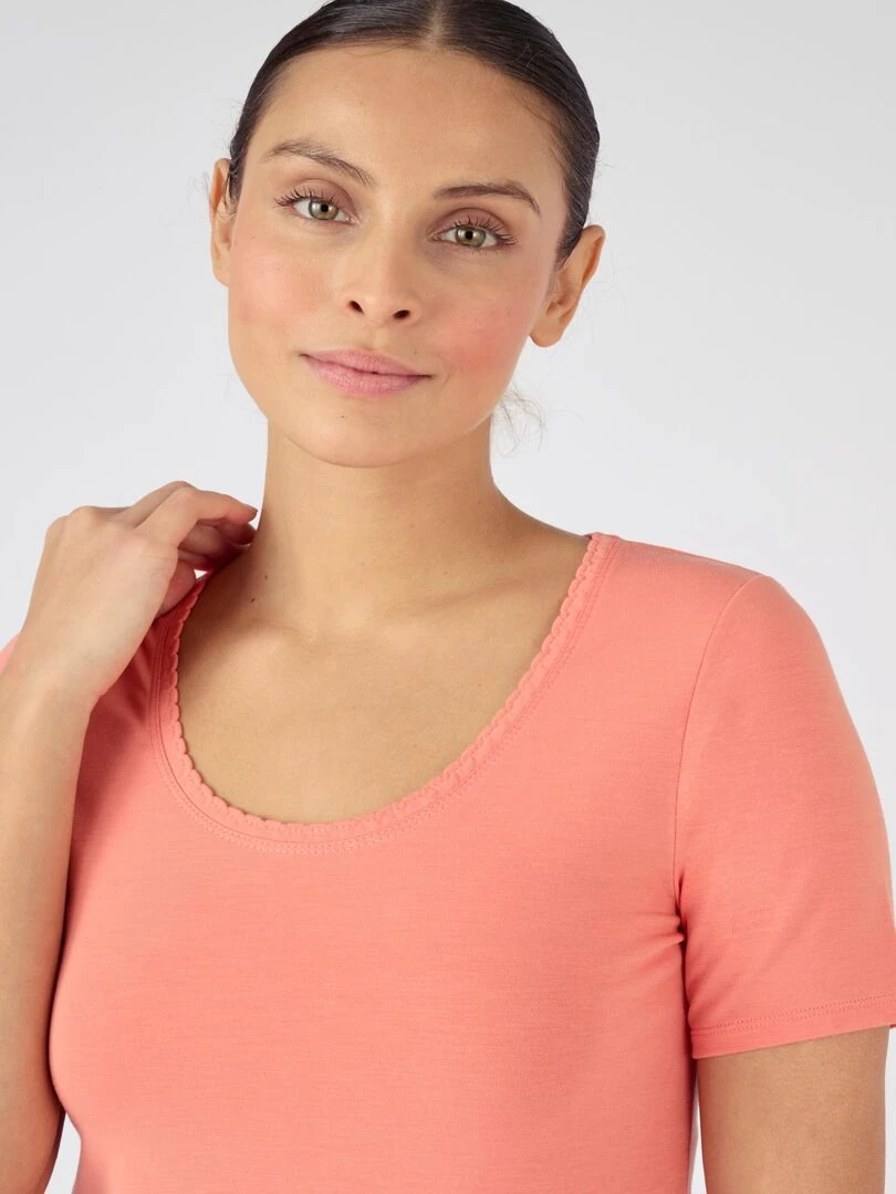 T shirt manches courtes thermorégulant Evolutyl   Damart   Orange