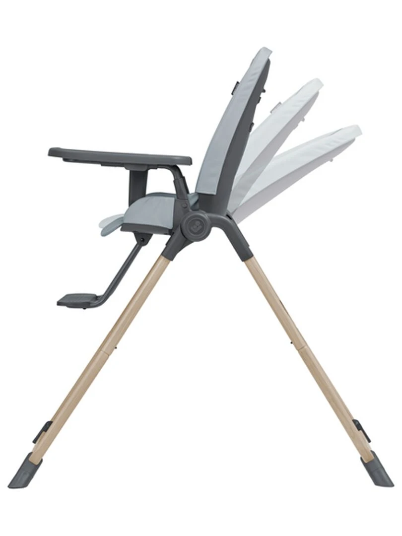 MAXI COSI Ava Chaise haute bébé ultra compacte légère de la naissance à 3 ans Beyond Grey Eco Gris clair
