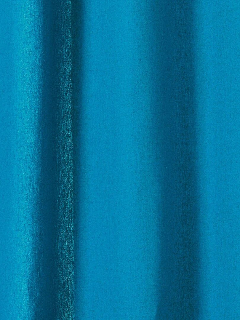 Rideau en coton et chanvre   Bleu