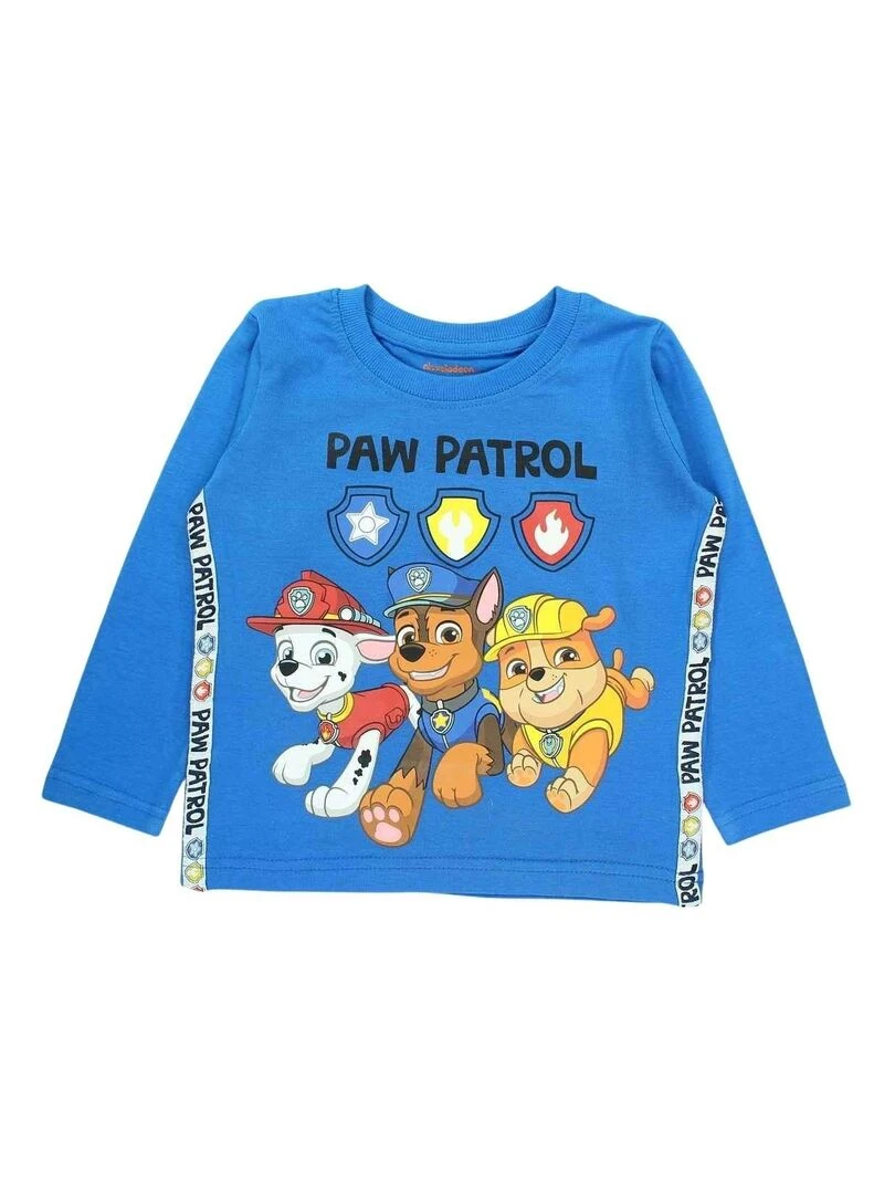 La Pat' Patrouille T shirt garçon imprimé La Pat' Patrouille en coton Bleu