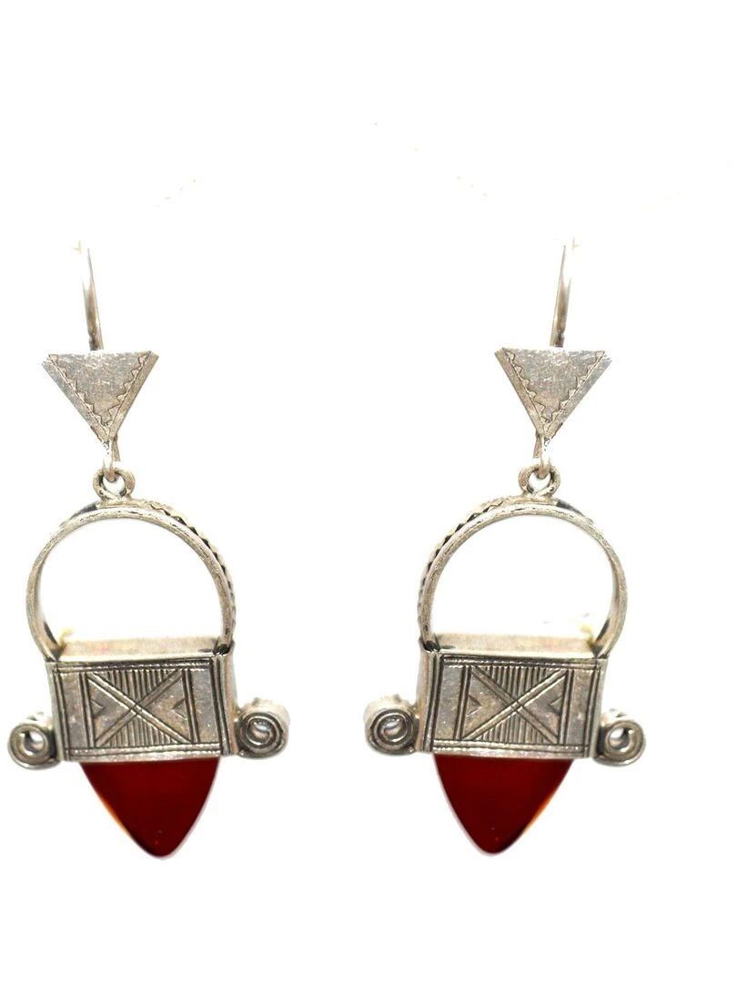 Boucles d'oreilles en argent ethnique Bijoucolor Argent