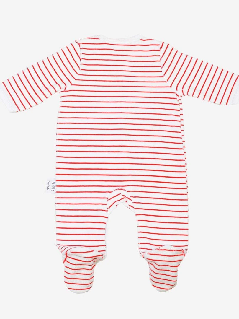 Dors bien bébé marinière rouge   Rouge