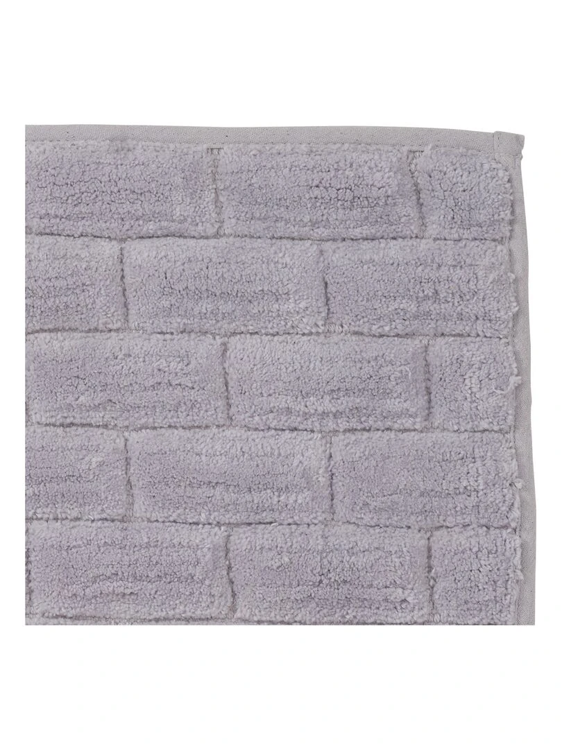Guy Levasseur   Tapis de bain en coton uni gris   Gris