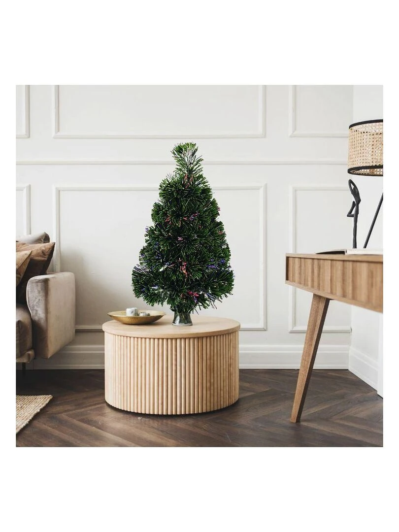Sapin de Noel Fibre Optique H60 secteur Vert