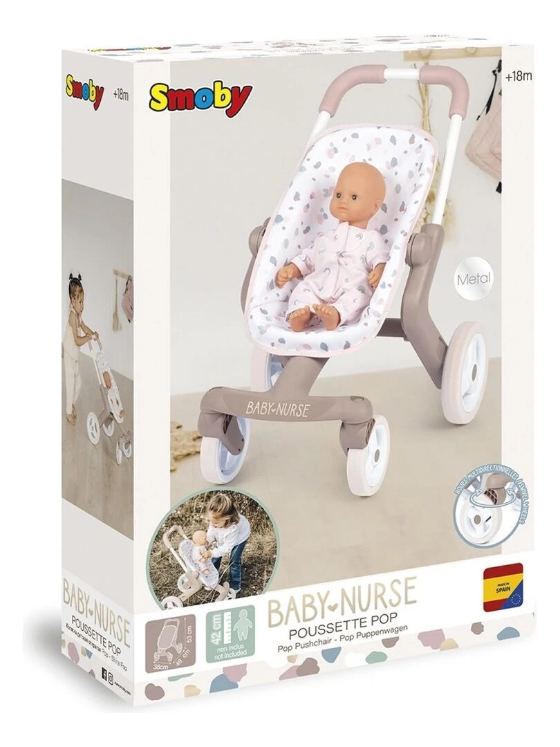 Poussette pour poupée jusqu'à 42 cm : Pop Baby Nurse   N/A