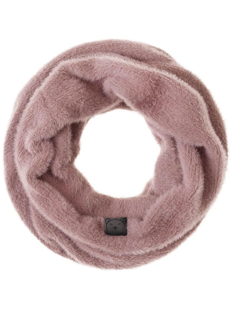 Ensemble Snood Bonnet Gants Etama   Made in UE   Vieux rose