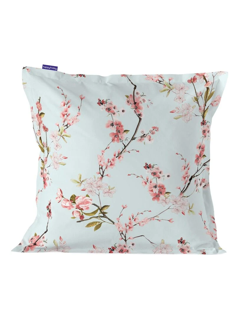 Housse de coussin Chinoiserie "Happyfriday" Blanc