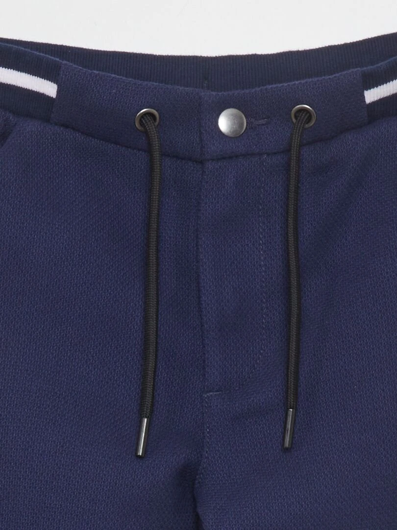 Pantalon de jogger façon tweed   Bleu marine