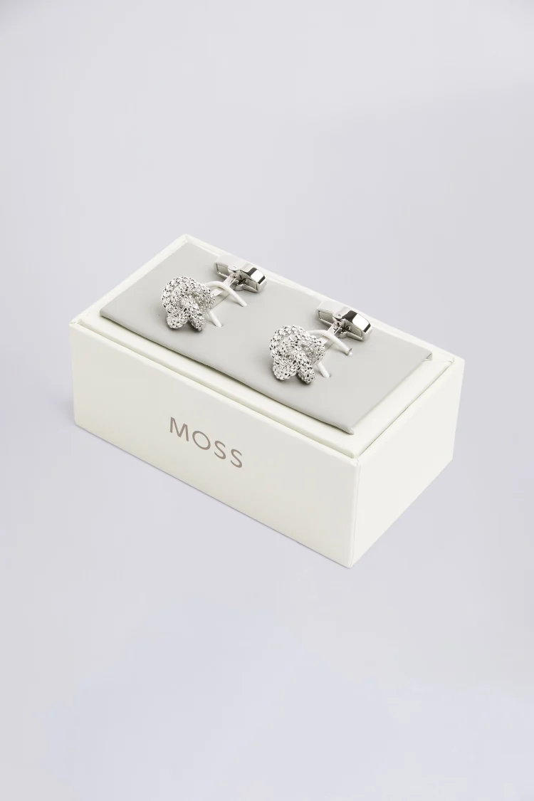 Fancy Silver Knot Cufflinks Buy Online at Moss