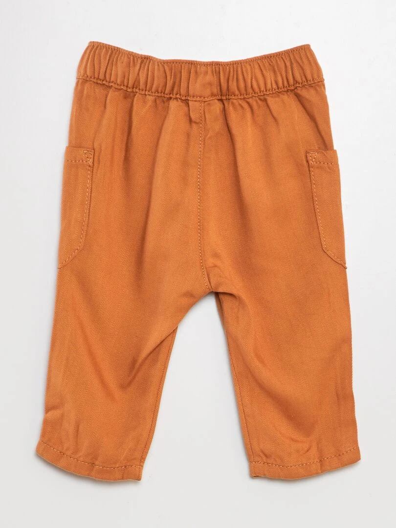 Pantalon fin multipoches Camel