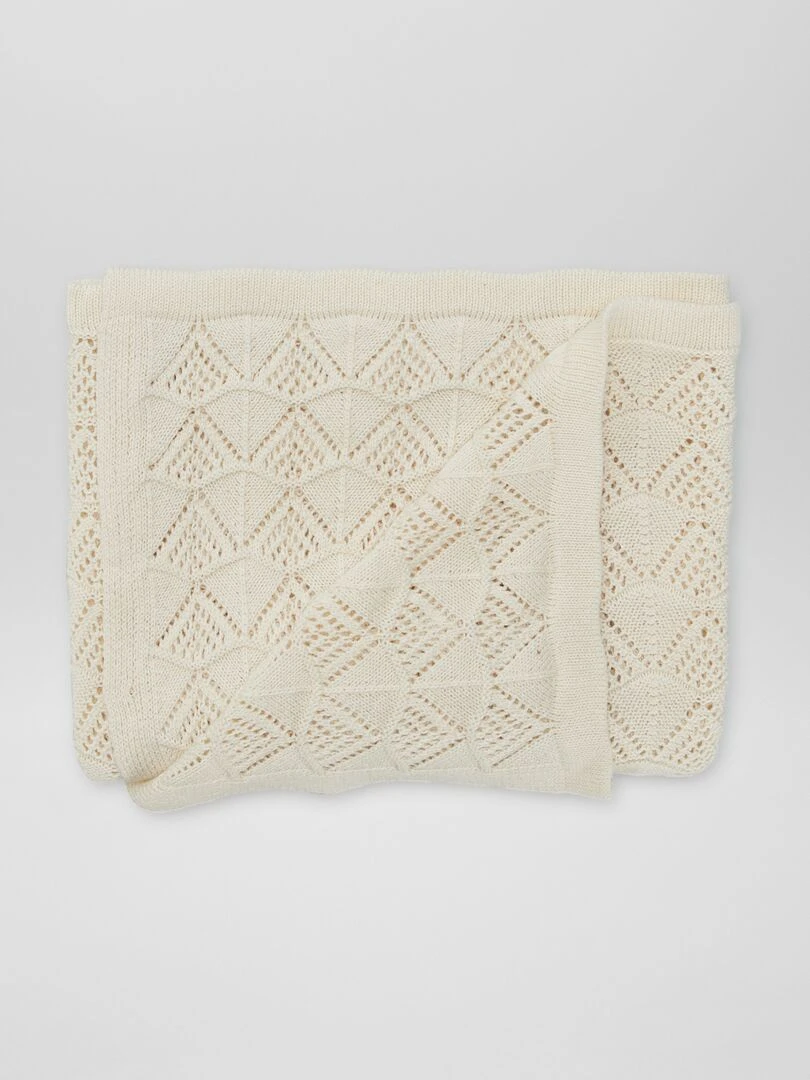 Couverture tricot Beige
