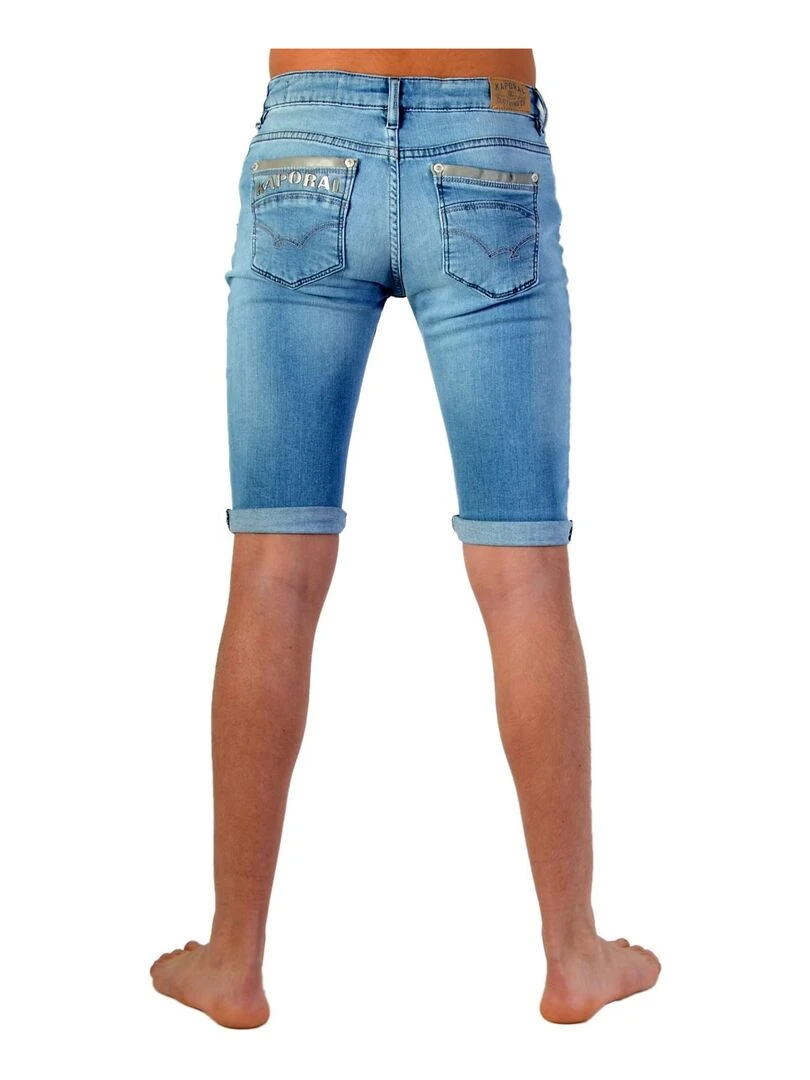 Bermuda Kaporal Enfant Dule Fripe Bleu