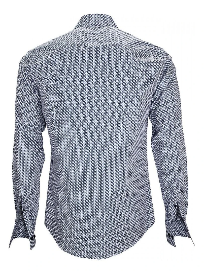 Chemise col italien GAETANO Bleu