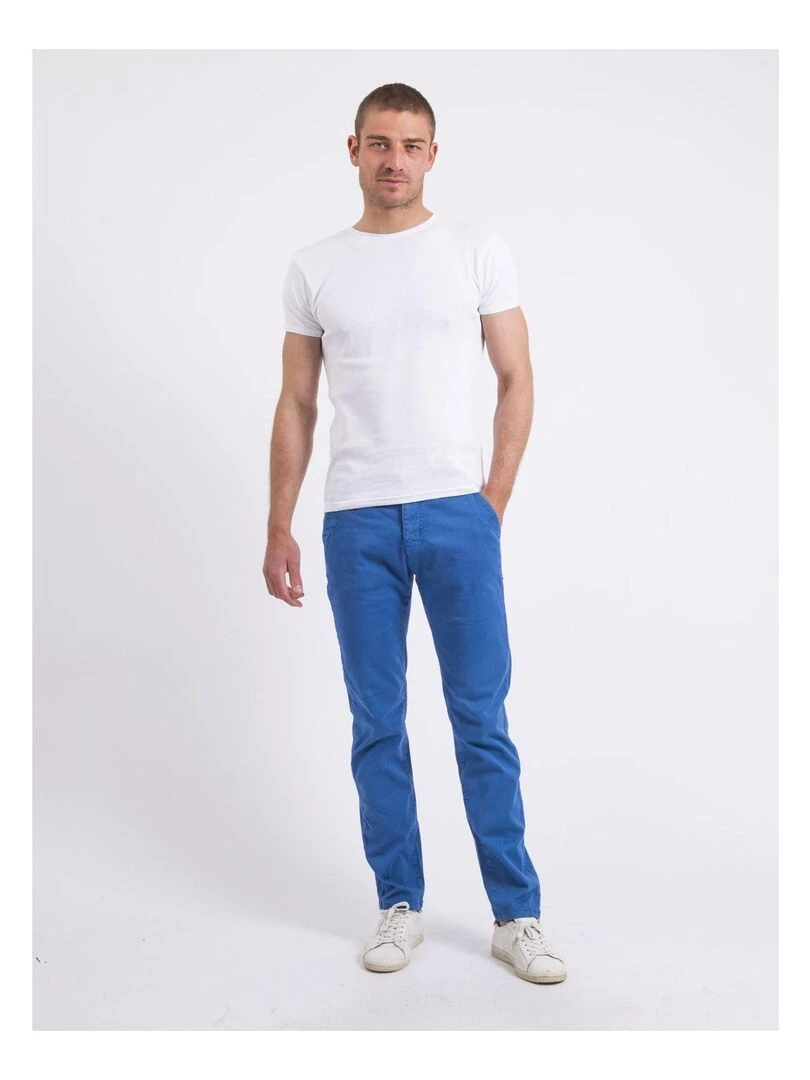 Pantalon chino slim CODY   Bleu roi