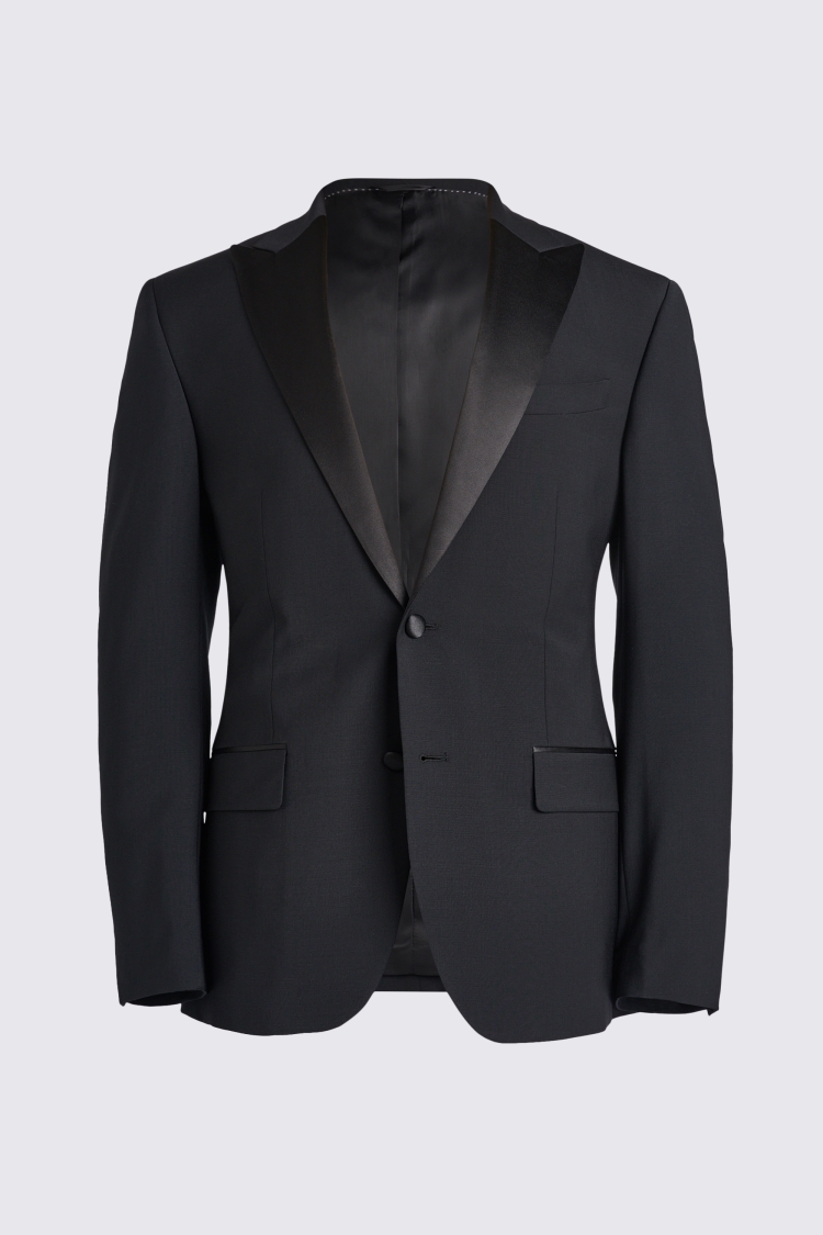 Slim Fit Black Notch Lapel Tuxedo Jacket   Buy Online at Moss