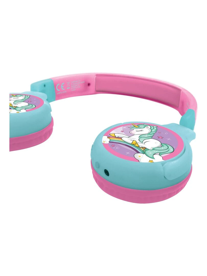 Casque 2 En 1 Bluetooth® Et Filaire Limitation De Son Design Licorne N/A