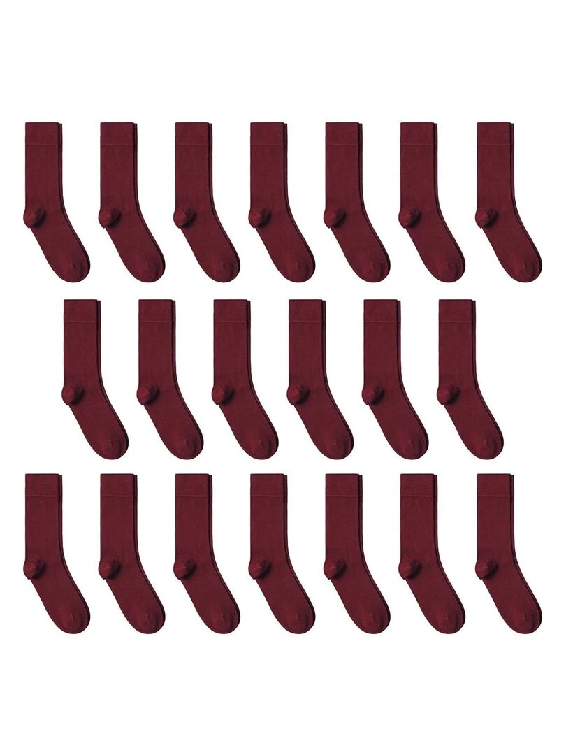 Chaussettes Jersey Coton Lot 20 Paires Fabrication UE Bordeaux
