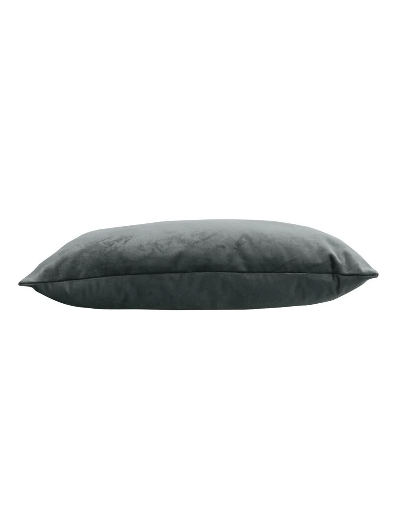 Coussin en velours avec zip déco Gris souris