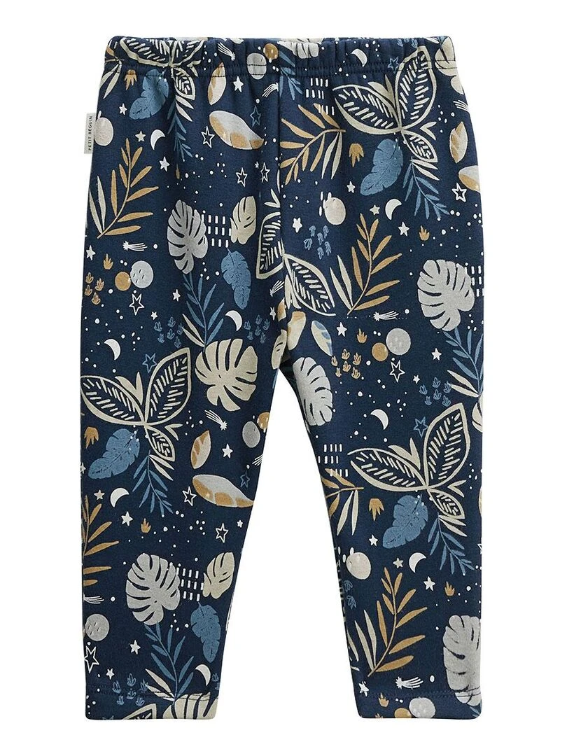 Ensemble bébé en molleton sweat à capuche et pantalon Tropic Moon   Bleu
