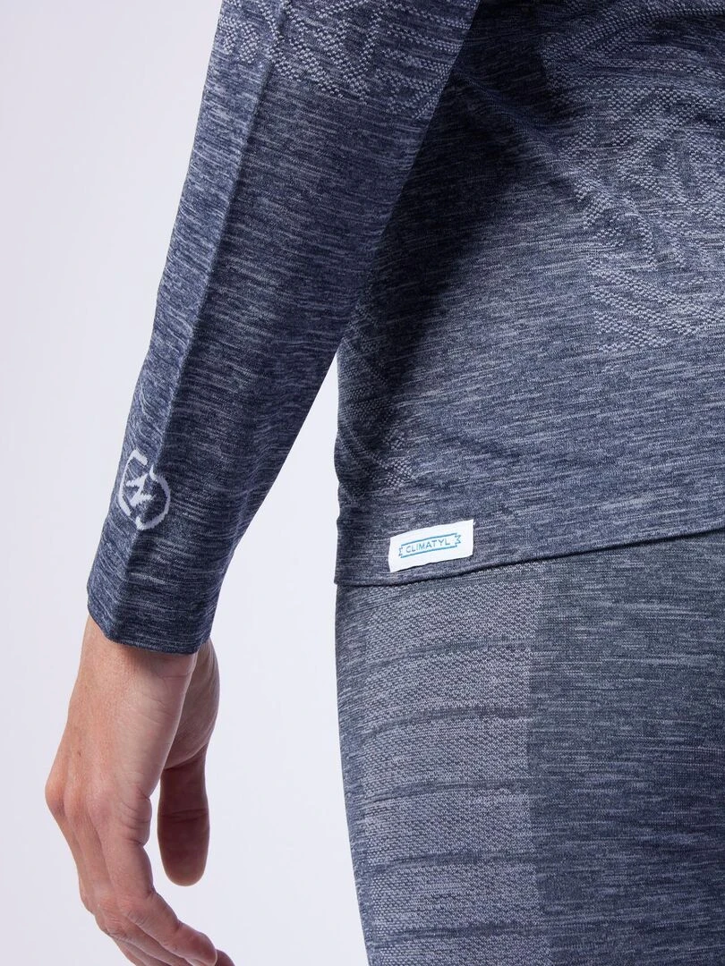 Tee shirt manches longues Dynamic Climatyl   DamartSport   Gris chiné