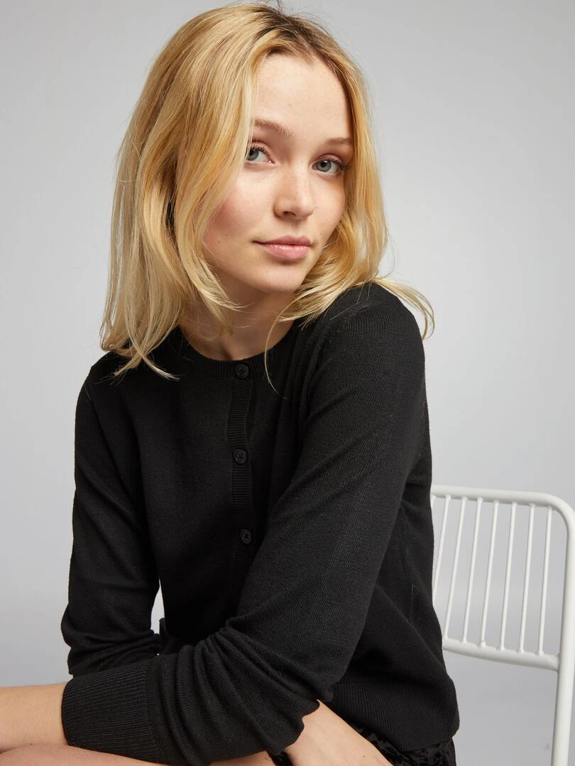 Gilet manches longues   noir