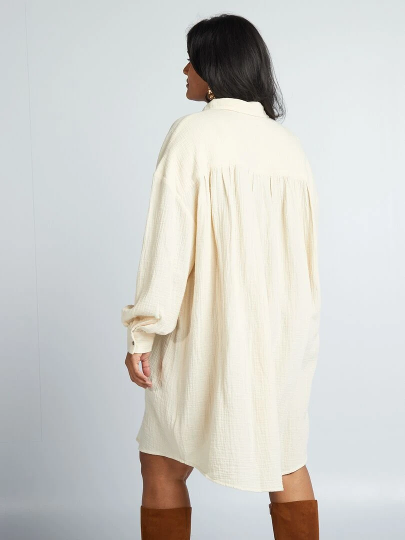 Robe fluide et légère   Beige