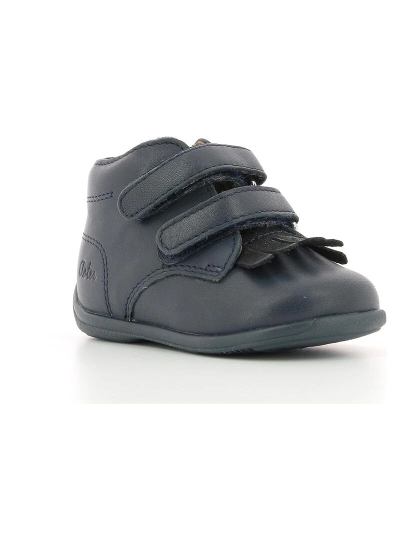 Bottillons Cuir Olli Bleu marine