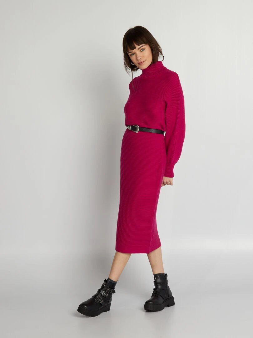 Robe pull longue Rouge