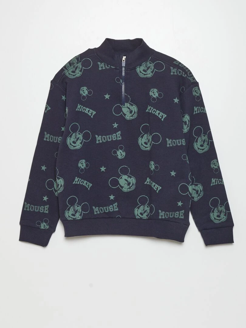 Sweat col camionneur 'Mickey'   So Easy   Bleu marine/vert