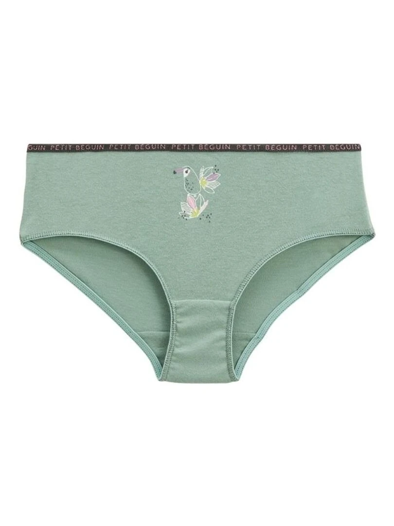 Lot de 3 culottes fille Violet toucan   Kaki