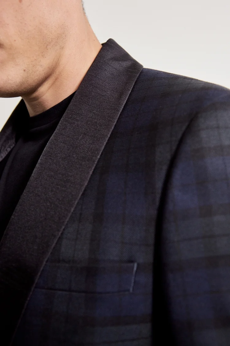 Slim Fit Tartan Dress Jacket   Buy Online at Moss