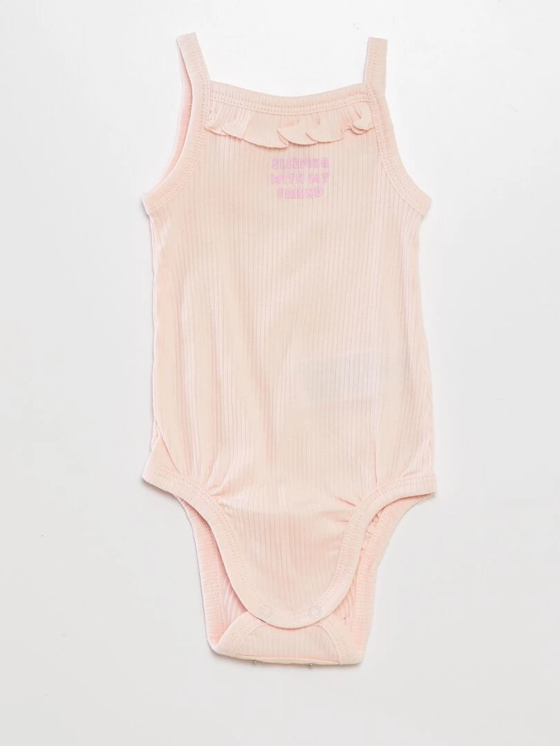 Lot de 2 bodies à fines bretelles   Rose