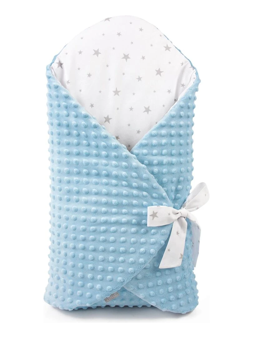 Gigoteuse d'emmaillotage évolutive Minky Stella Bleu