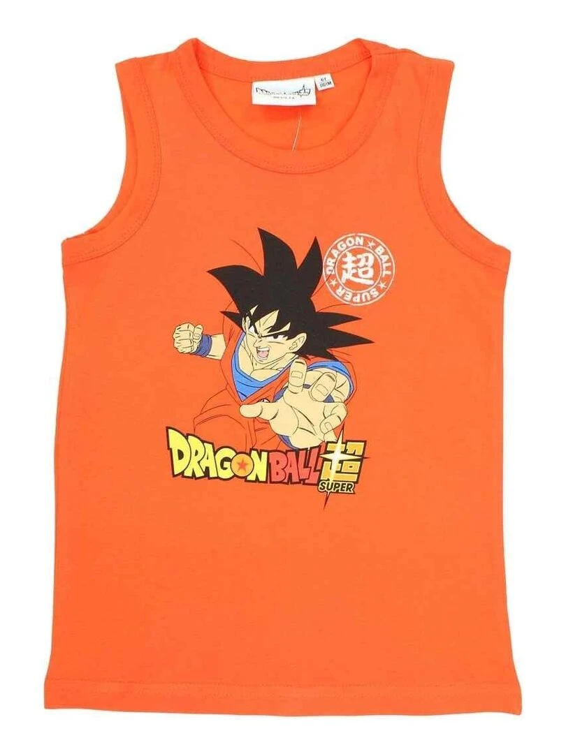Dragon Ball Z T shirt garçon imprimé Dragon Ball en coton Orange