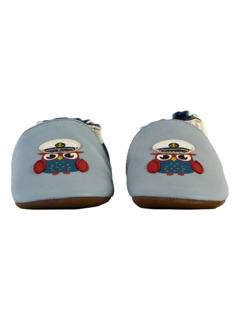 Chaussons Cuir Enfant Robeez Bird Sailor   Bleu