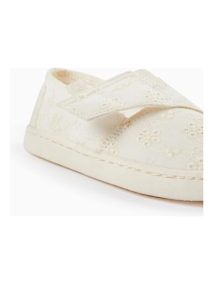 Espadrilles avec Broderie Anglaise pour Bébé Fille  MATISSE   Blanc