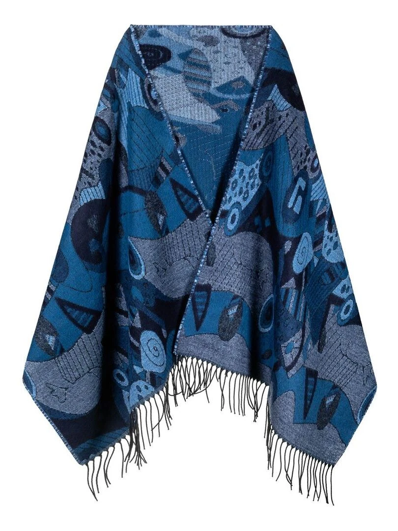 Châle Betsy Fabriqué en France Bleu marine