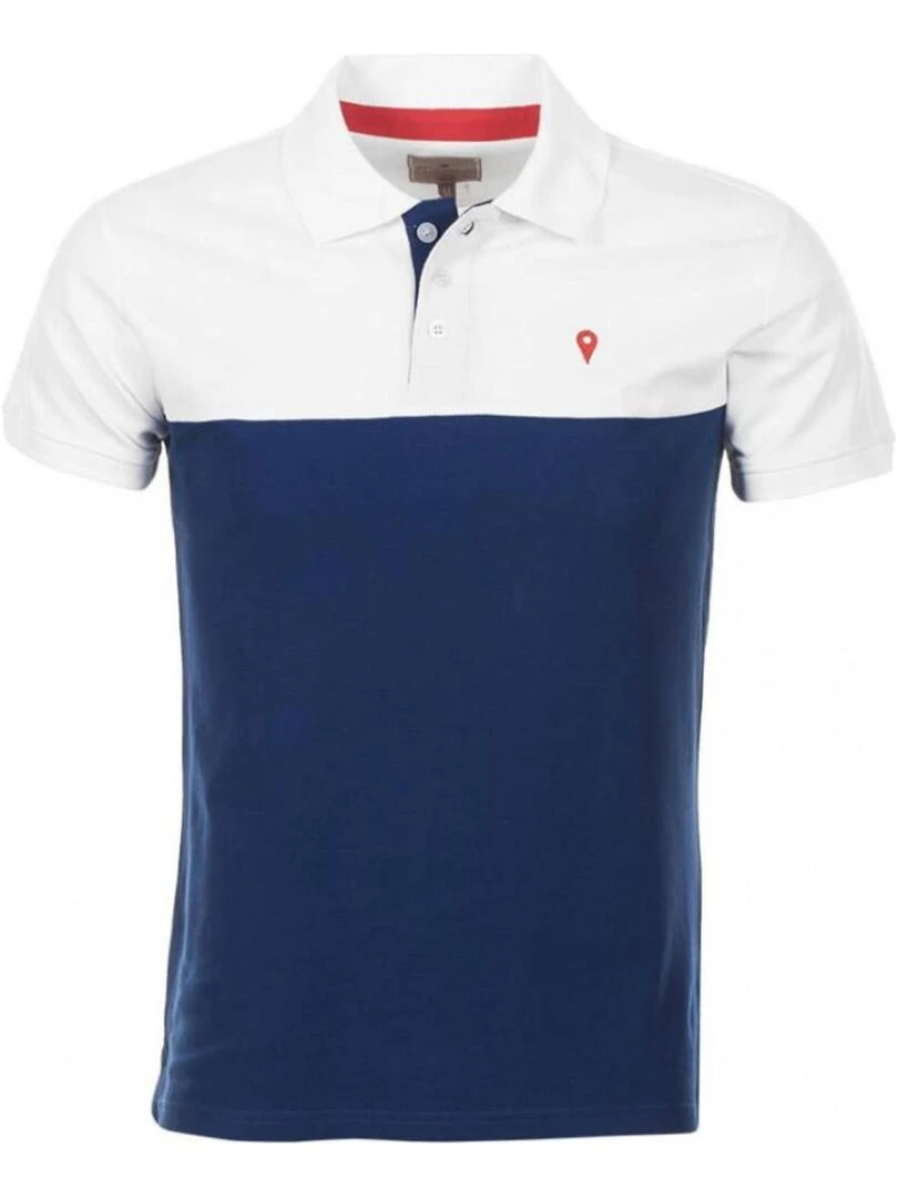 Polo manches courtes homme CALOSTE DEGRE CELSIUS Blanc Bleu