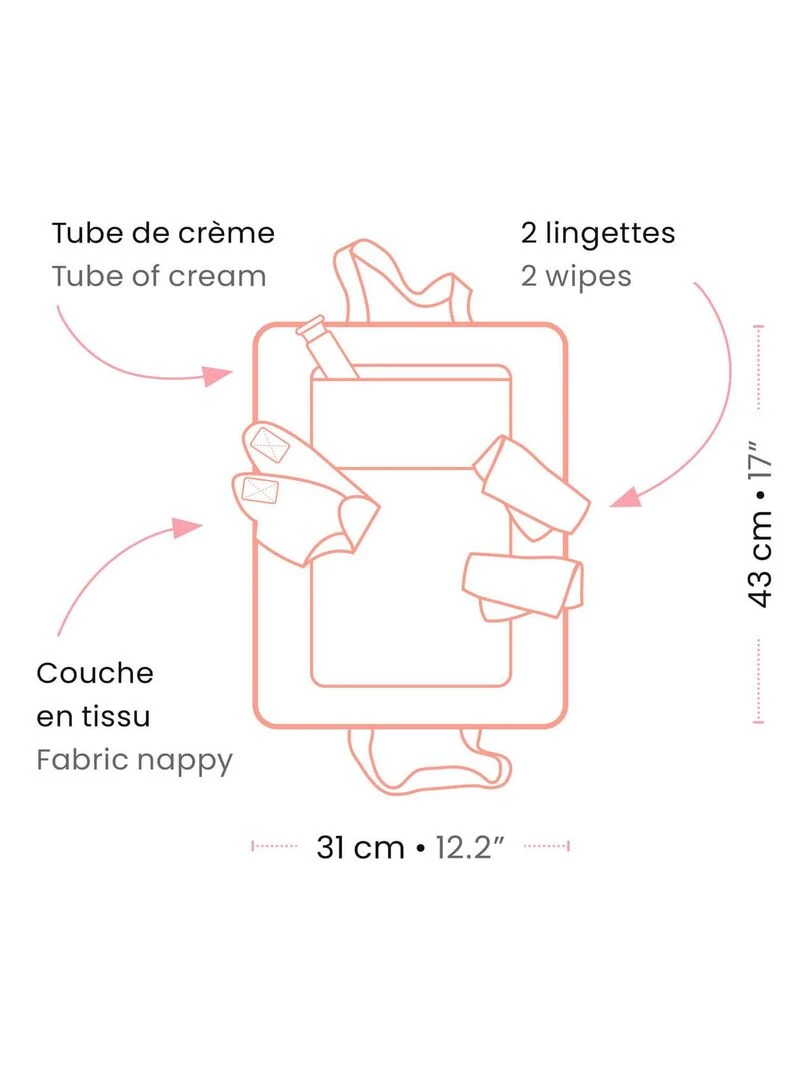 Accessoires pour poupée : Sac à langer Blue Fly   N/A