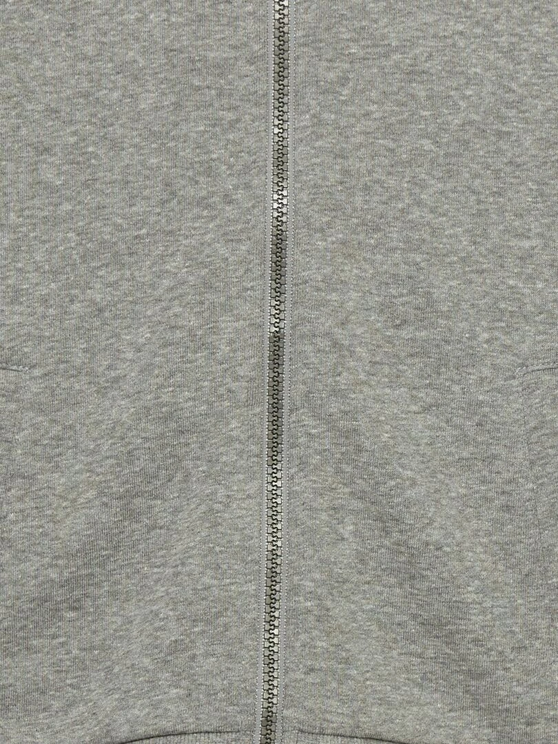 Sweat zippé à capuche gris