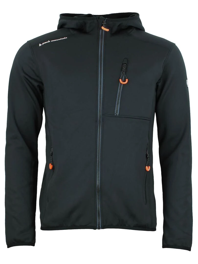 Blouson polarshell homme CAMPO PEAK MOUNTAIN Noir Orange